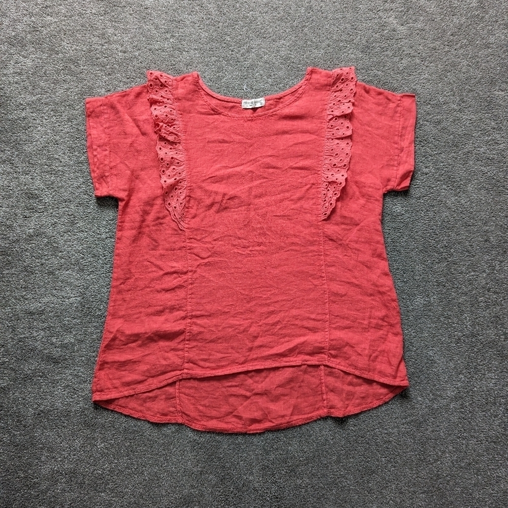 Terzo Millennio linen crochet blouse women's Medium